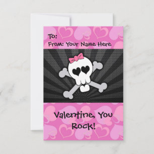 Rockin' Valentine Skull Invitation