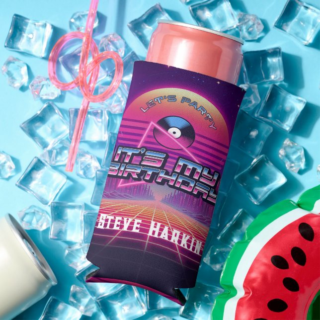 Rockin Vaporwave Party Seltzer Can Cooler (In Situ Summer)
