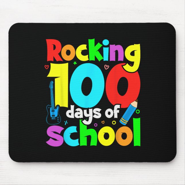 Rocking 100 Days Of School Music Teachers And Stud Mouse Pad (Front)