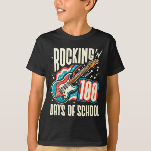 Rocking 100 Days Of School Retro 100th Day Of Scho T-Shirt