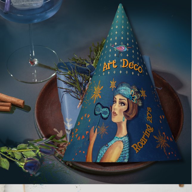 Rocking Art Deco Party Hat (Zazzle Rocking Art Deco Party Hat (Front))