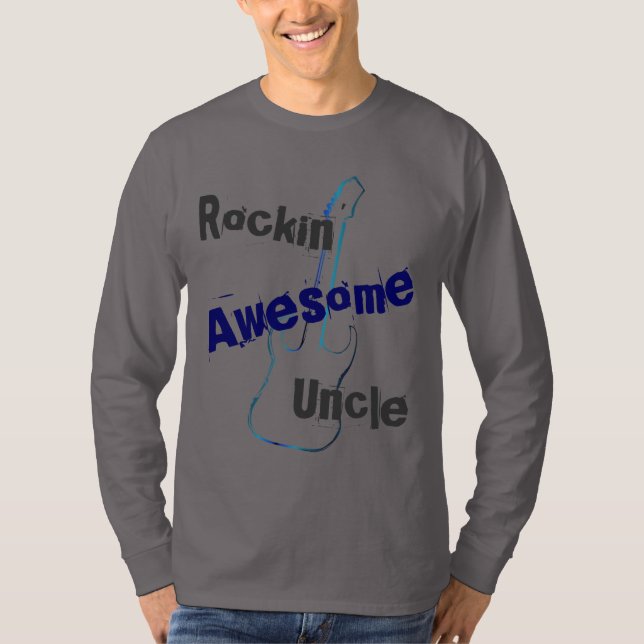Rocking Awesome Uncle T-Shirt (Front)