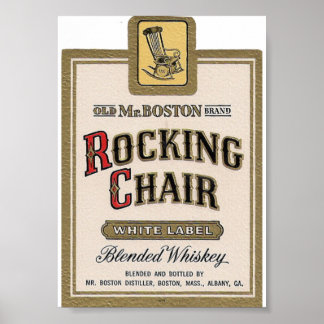 Rocking Chair Blended Whiskey Vintage Cover Ad Poster