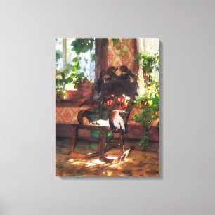 Rocking Chair in Victorian Porch Canvas Print