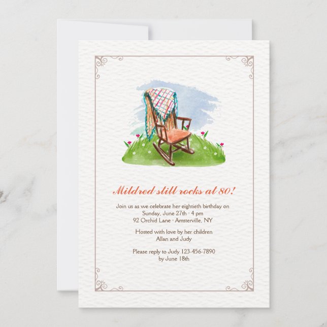 Rocking Chair Invitation (Front)