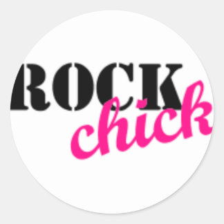 Rocking Chick Classic Round Sticker
