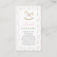 Rocking Horse Baby Shower Books for Baby Card
