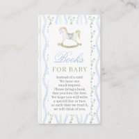 Rocking Horse Baby Shower Books for Baby Card