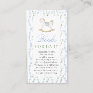 Rocking Horse Baby Shower Books for Baby Card