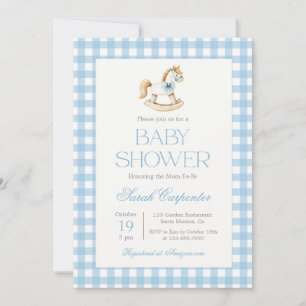 Rocking Horse Baby Shower Boy invitation