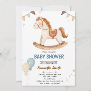 Rocking Horse Baby Shower Invitation