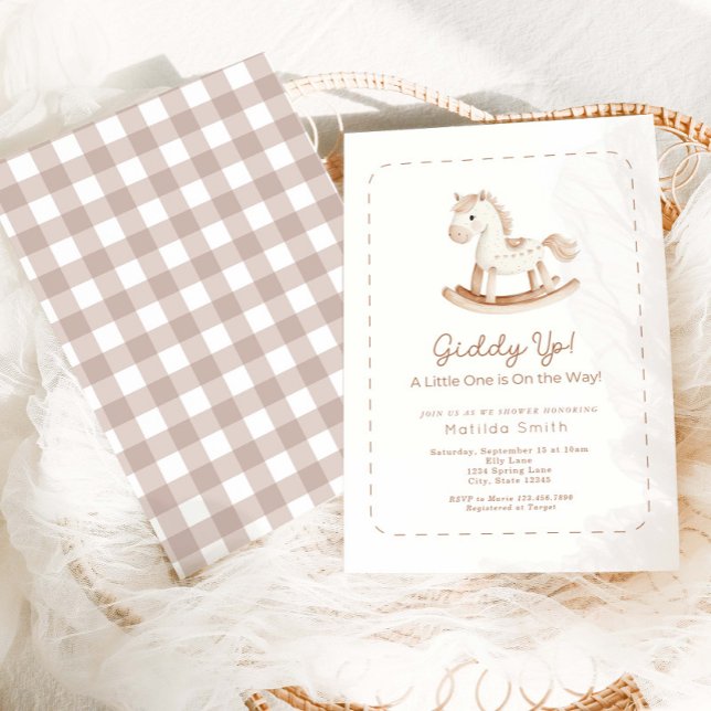 Rocking Horse Baby Shower Invitation (Creator Uploaded)