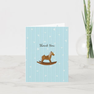 Rocking Horse Baby Shower Thank You Card