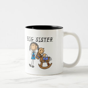 Rocking Horse Big Sister T-shirts and Gifts Two-Tone Coffee Mug
