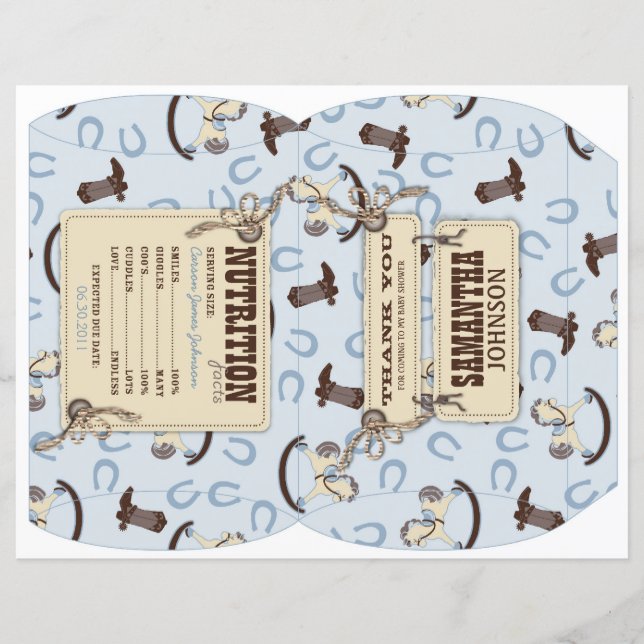 Rocking Horse Boy Puff Box Template B2 (Front)