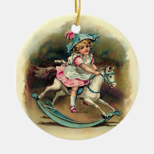 Rocking Horse Ceramic Tree Decoration (Front)