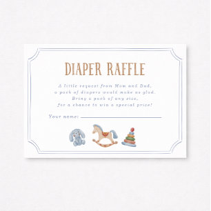 Rocking Horse Diaper Raffle Invitation