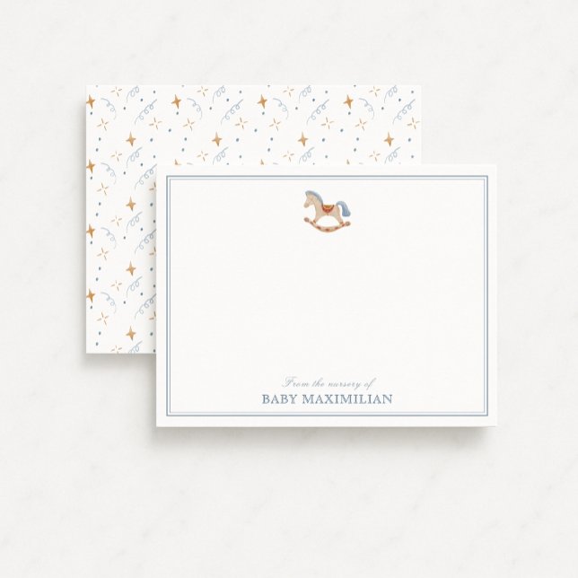 Rocking Horse, from the nursery of, thank you card (Creator Uploaded)