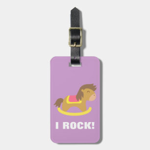 Rocking Horse, I Rock Awesome, For Kids Luggage Tag
