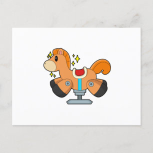 Rocking horse postcard