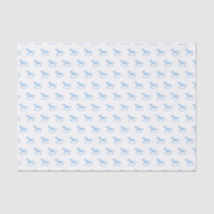 Rocking Horse Silhouette Tissue Paper Blue