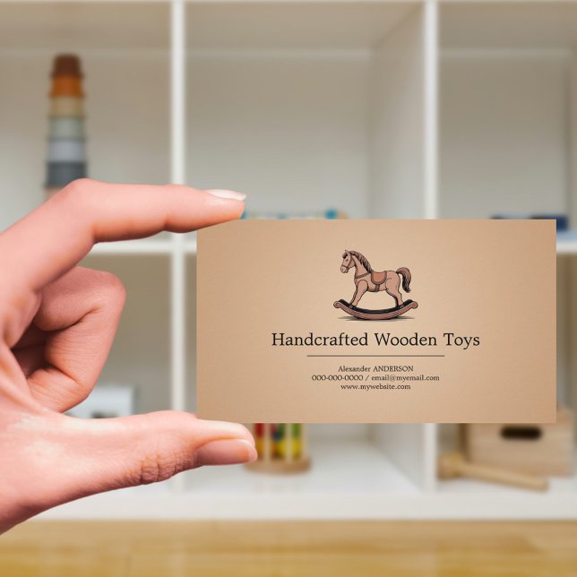 Rocking Horse - Wooden Toys Business Card (Rocking Horse - Wooden Toys Business Card)