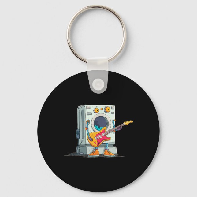Rocking Laundry Machine Look with Guitar Costume Key Ring (Front)