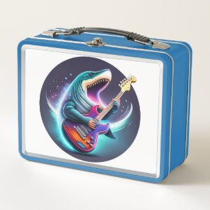 Rocking Megalodon Metal Lunchbox