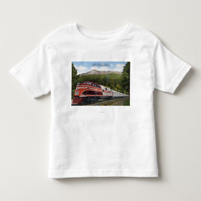 Rocking Mountain Rocket Train Toddler T-Shirt (Front)