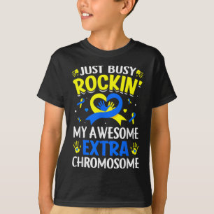 Rocking My Extra Chromosome World Down Syndrome Aw T-Shirt