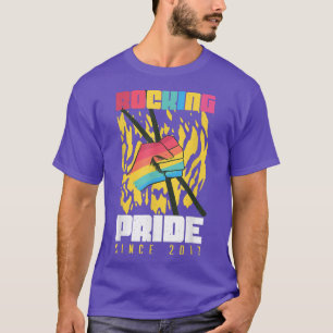 Rocking Pride 2017 Rainbow Drum Gay LGBTQ LGBT Pri T-Shirt