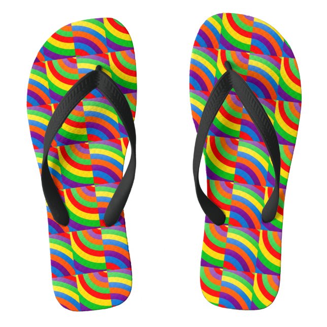 ROCKING RAINBOW SOCK SMALL PATTERNS JANDALS (Footbed)