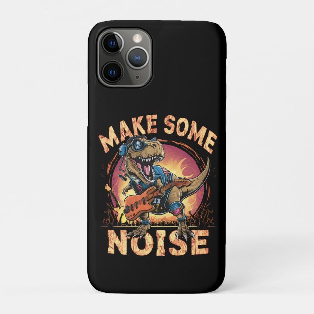Rocking T-Rex Dinosaur Concert Art Case-Mate iPhone Case (Back)