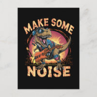 Rocking T-Rex Dinosaur Concert Art