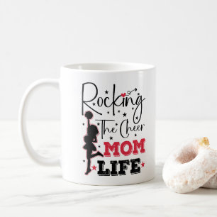 Rocking The Cheer Mum Life Funny Cheerleading Cool Coffee Mug