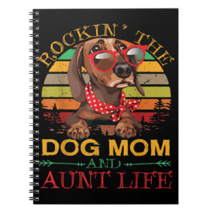 Rocking The Dog Mum Aunt Life Gift For Auntie Notebook