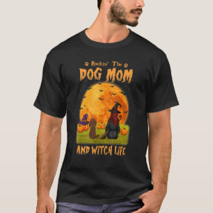 Rocking The Dog Mum Witch Long Haired Dachshund Ha T-Shirt
