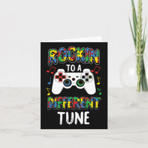 Rocking To A Different Tune Autism Awareness Gamer Card