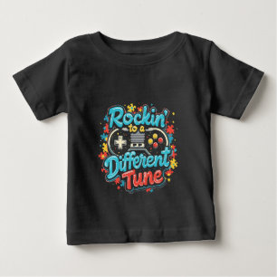 Rocking to a Different Tune Gaming Pad Autism Baby T-Shirt