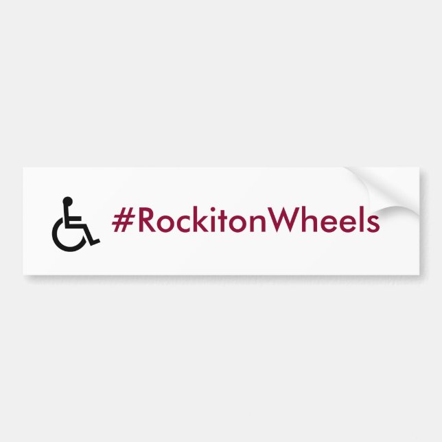 #RockitonWheels Bumper Sticker (Front)