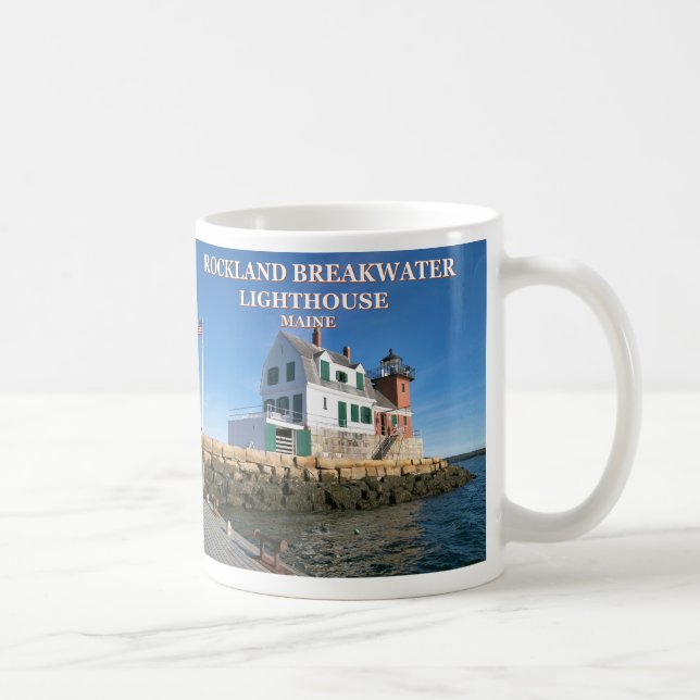 Rockland Breakwater Lighthouse, Maine Mug (Right)