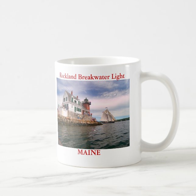 Rockland Breakwater Lighthouse, Maine Mug (Right)