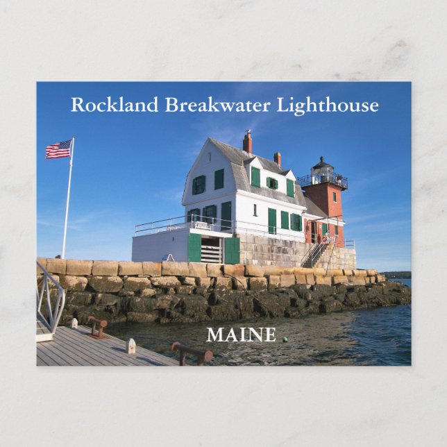 Rockland Breakwater Lighthouse, Maine Postcard (Front)