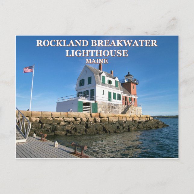 Rockland Breakwater Lighthouse, Maine Postcard (Front)