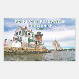 Rockland Breakwater Lighthouse, Maine Stickers