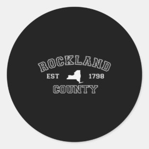 Rockland County New York Est 1798, Ny Collegiate S Classic Round Sticker