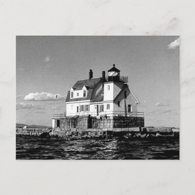 Rockland Harbour Breakwater Lighthouse Postcard (Front)