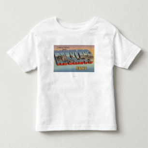 Rockland, Maine - Large Letter Scenes Toddler T-Shirt