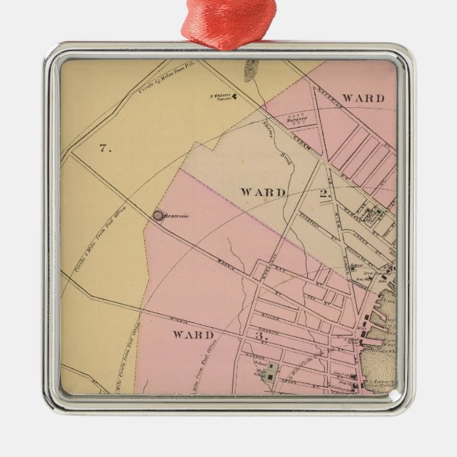 Rockland, Maine Metal Tree Decoration (Front)