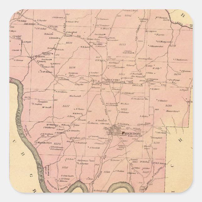 Rockland Township Square Sticker (Front)